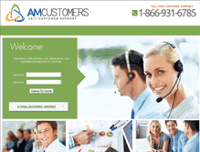 Tablet Screenshot of amcustomers.com